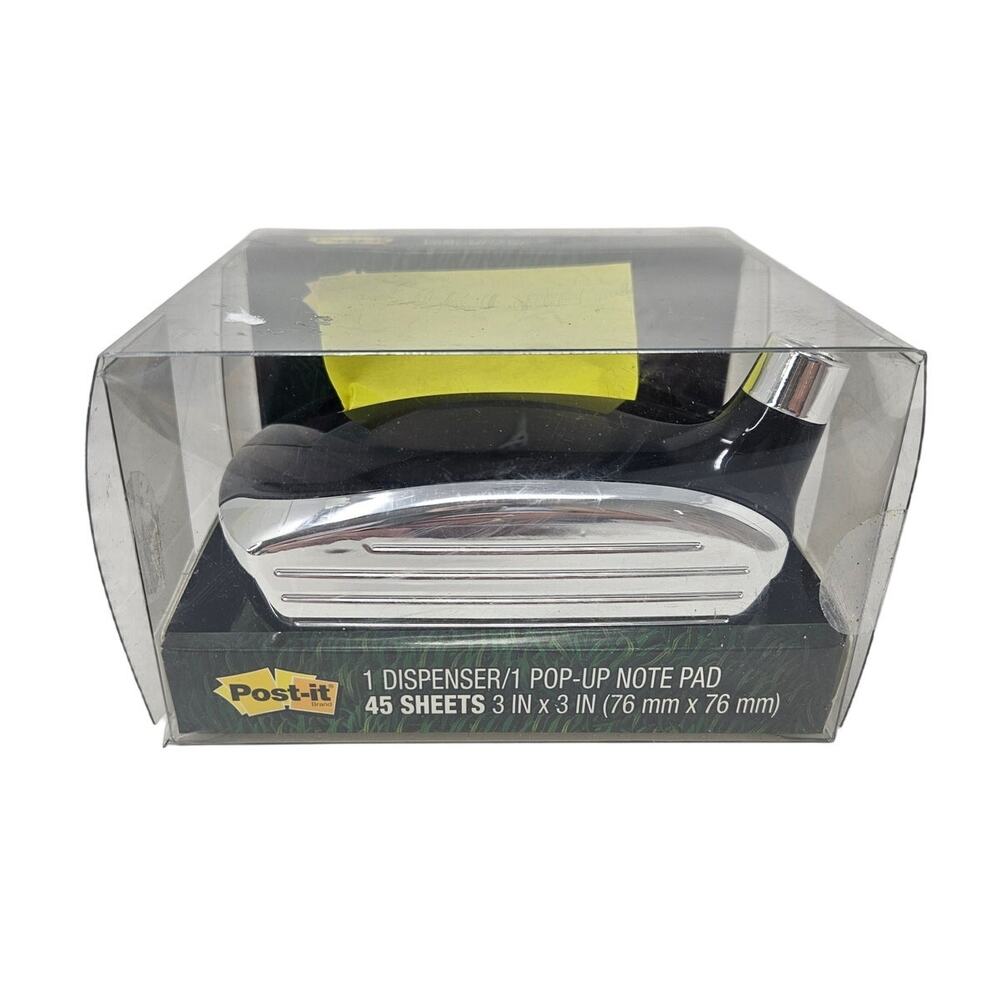 NEW Post It Pop Up Note Pad Dispenser Golf Driver Office 45 Sheets